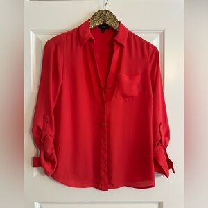 The Limited Ashton Vibrant Red Button-Down Shirt